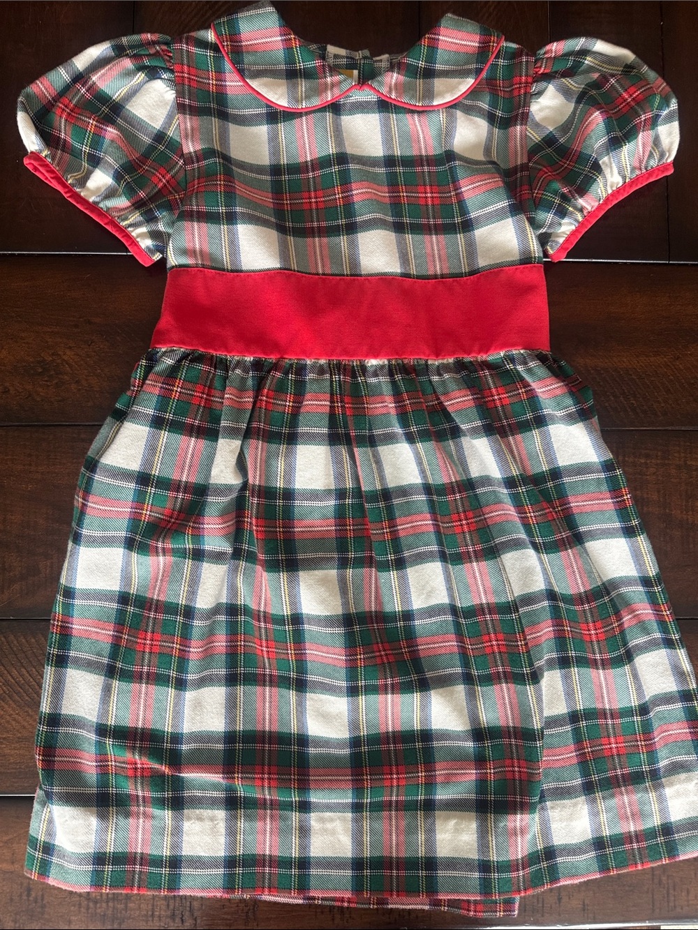 NWT The Beaufort Bonnet Company Cindy Lou Sash Dress - Aiken Place Plaid Size 7